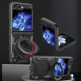 Husa pentru Samsung Galaxy Z Flip5 F731, Techsuit, CamGuard Pro, Albastra