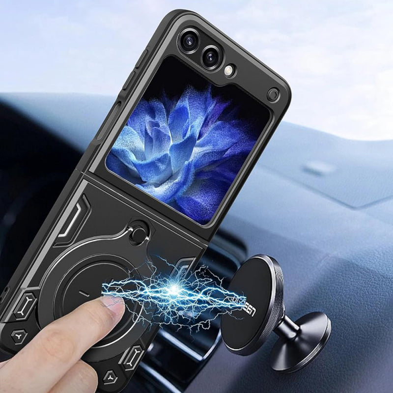 Husa pentru Samsung Galaxy Z Flip5 F731, Techsuit, CamGuard Pro, Albastra