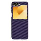 Husa pentru Samsung Galaxy Z Flip6 F741, Techsuit, Carbonite FiberShell, Mov