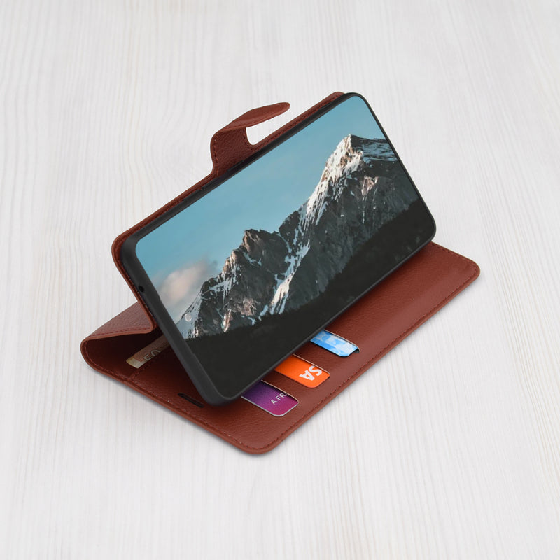 Husa pentru Sony Xperia 1 VI, Techsuit, Leather Folio, Maro