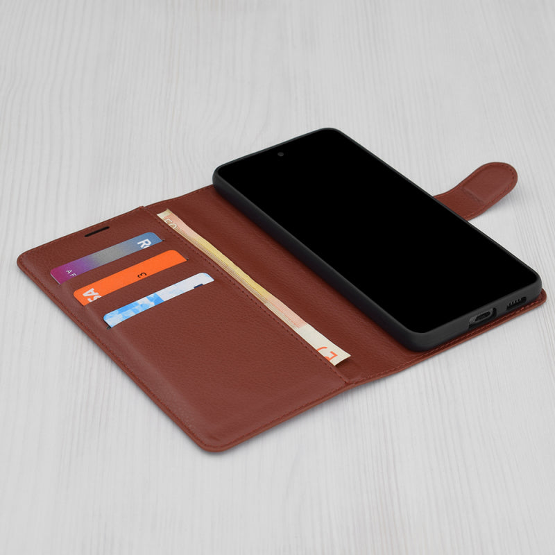 Husa pentru Sony Xperia 1 VI, Techsuit, Leather Folio, Maro