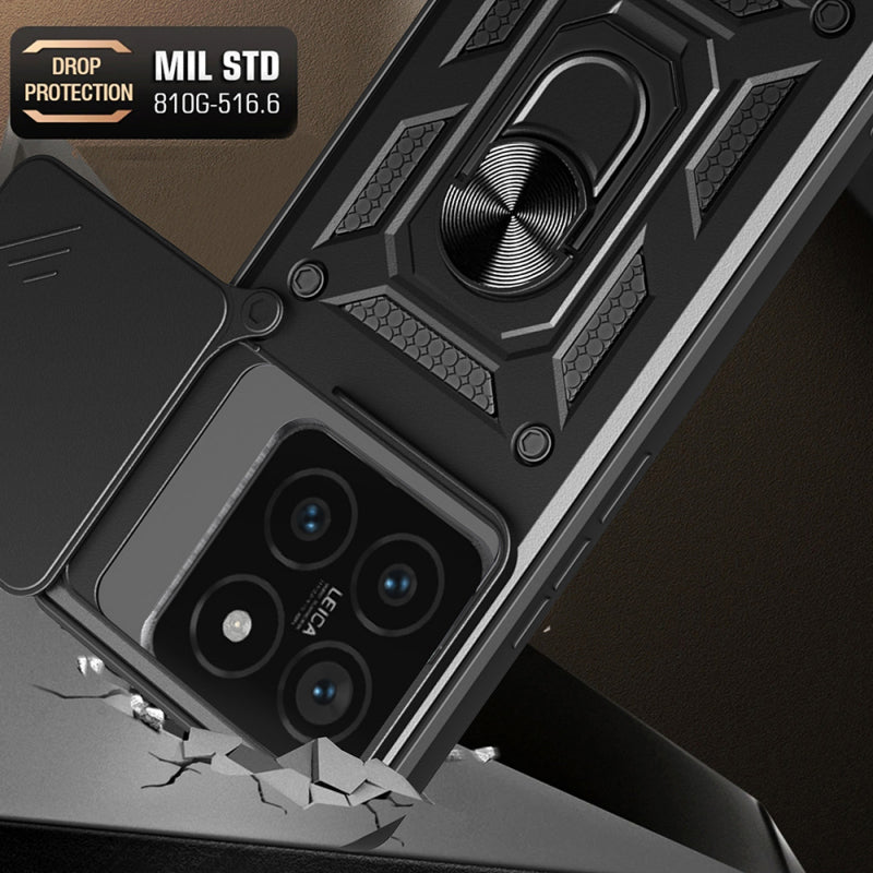 Husa pentru Xiaomi 14T Pro, Techsuit, CamShield, Albastra