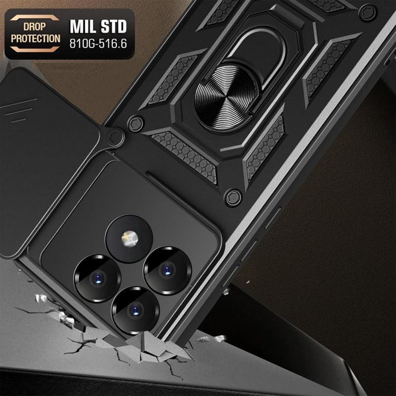 Husa pentru Xiaomi Poco F6 Pro, Techsuit, CamShield, Albastra