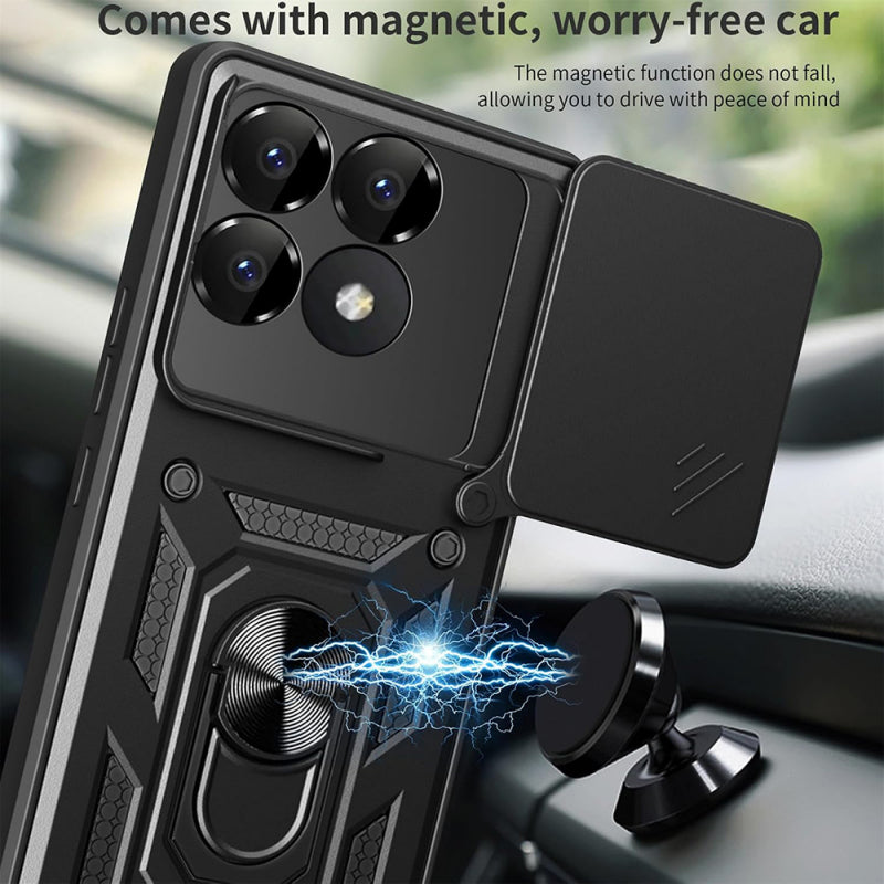 Husa pentru Xiaomi Poco F6 Pro, Techsuit, CamShield, Albastra