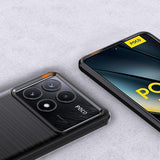 Husa pentru Xiaomi Poco F6 Pro, Techsuit, Carbon, Albastra