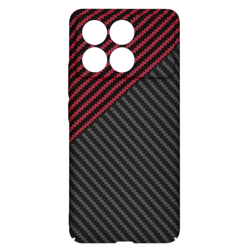 Husa pentru Xiaomi Poco F6 Pro, Techsuit, Carbonite FiberShell Vortex, Rosie