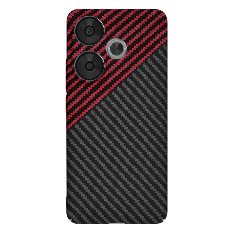 Husa pentru Xiaomi Poco F6, Techsuit, Carbonite FiberShell Vortex, Rosie