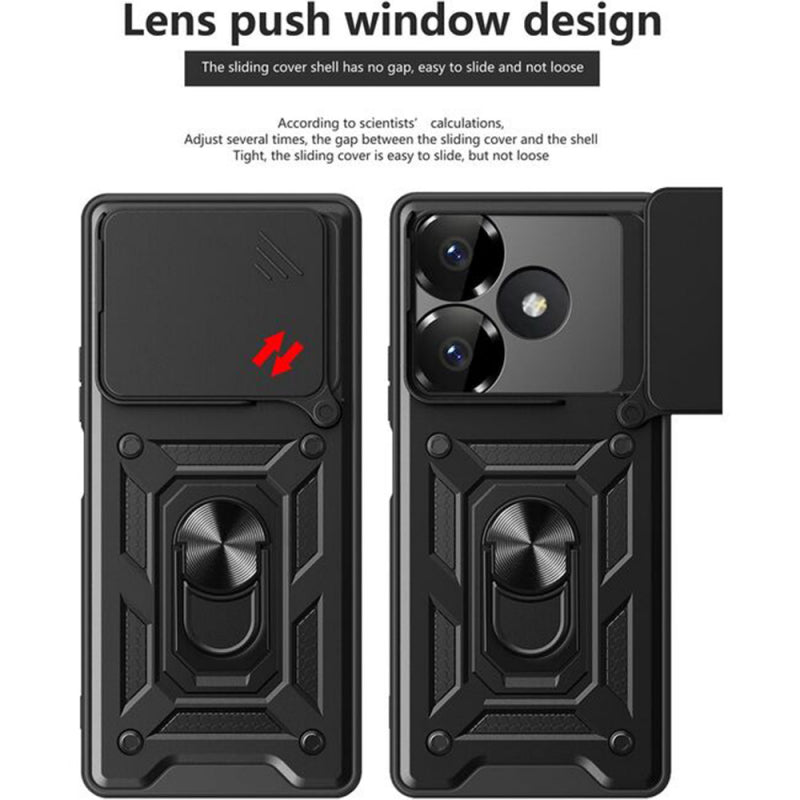 Husa pentru Xiaomi Poco M6 4G / Redmi 13, Techsuit, CamShield, Neagra