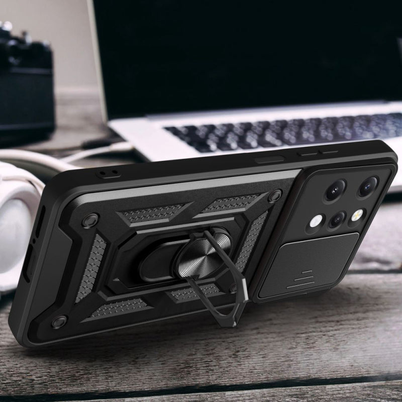 Husa pentru Xiaomi Redmi 12 5G / 12, Techsuit, CamShield, Neagra