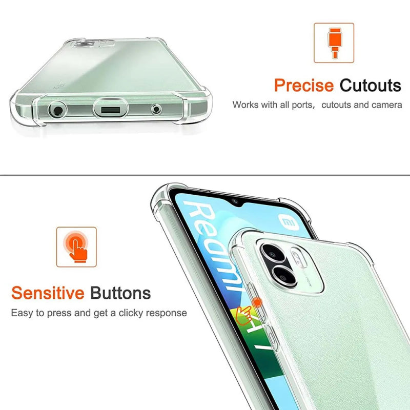 Husa pentru Xiaomi Redmi A2 / A1, Techsuit, Shockproof Clear, Transparenta