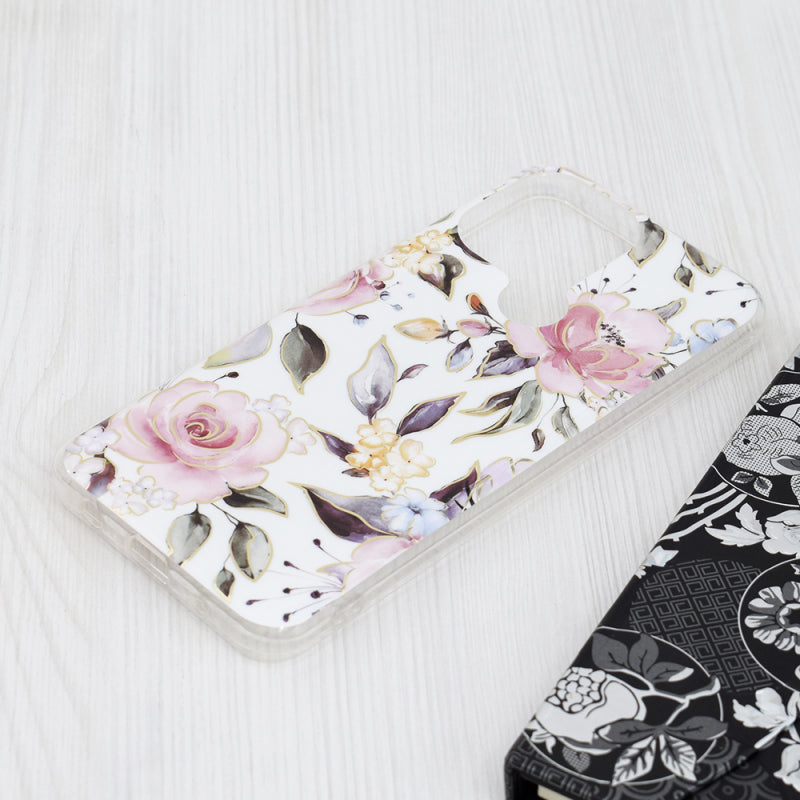 Husa pentru Xiaomi Redmi A2+ / A1+, Techsuit, Marble, Alba