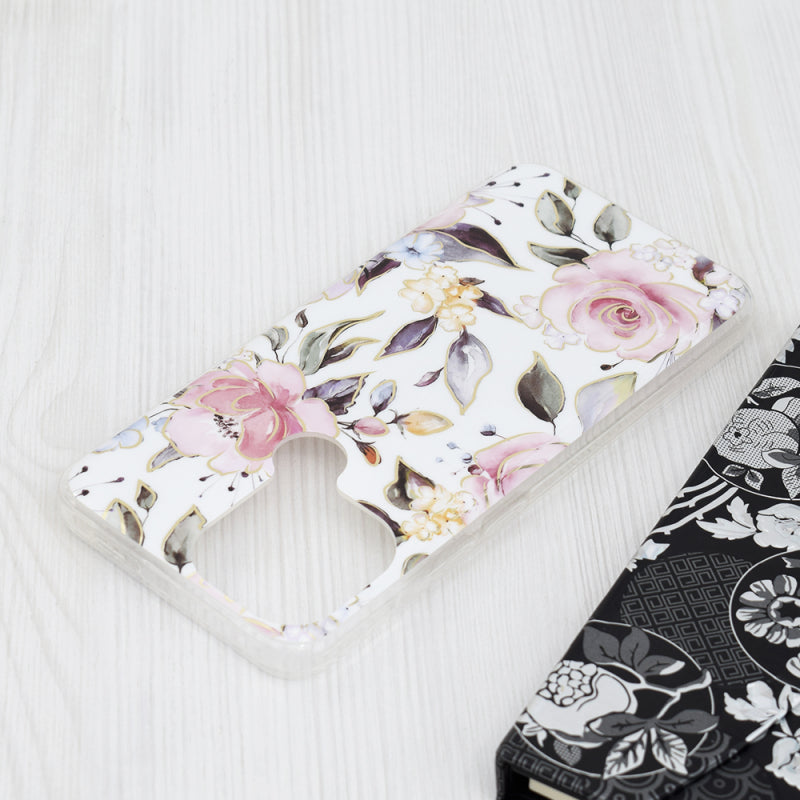 Husa pentru Xiaomi Redmi A2+ / A1+, Techsuit, Marble, Alba