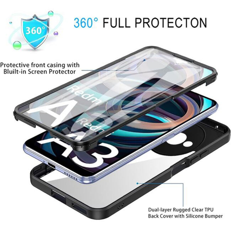 Husa pentru Xiaomi Redmi A3x / A3, Techsuit, ColorVerse 360, Neagra