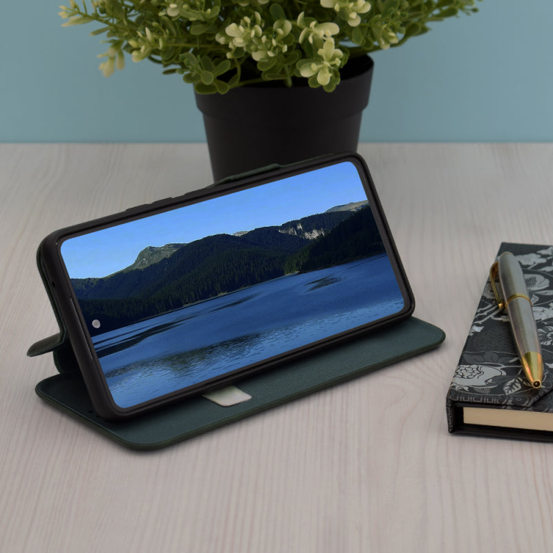 Husa pentru Xiaomi Redmi Note 13 5G, Techsuit, Safe Wallet Plus, Verde