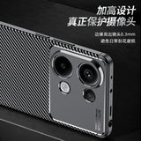Husa pentru Xiaomi Redmi Note 13 Pro 4G / Poco M6 Pro 4G, Techsuit, CarbonFiber, Neagra