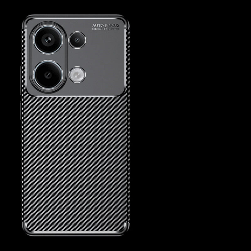 Husa pentru Xiaomi Redmi Note 13 Pro 4G / Poco M6 Pro 4G, Techsuit, CarbonFiber, Neagra