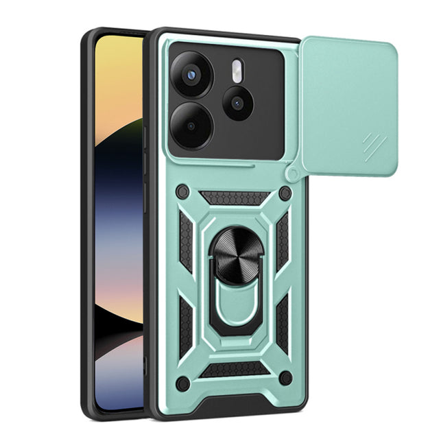 Husa pentru Xiaomi Redmi Note 14 4G (Standard), Techsuit, CamShield, Verde