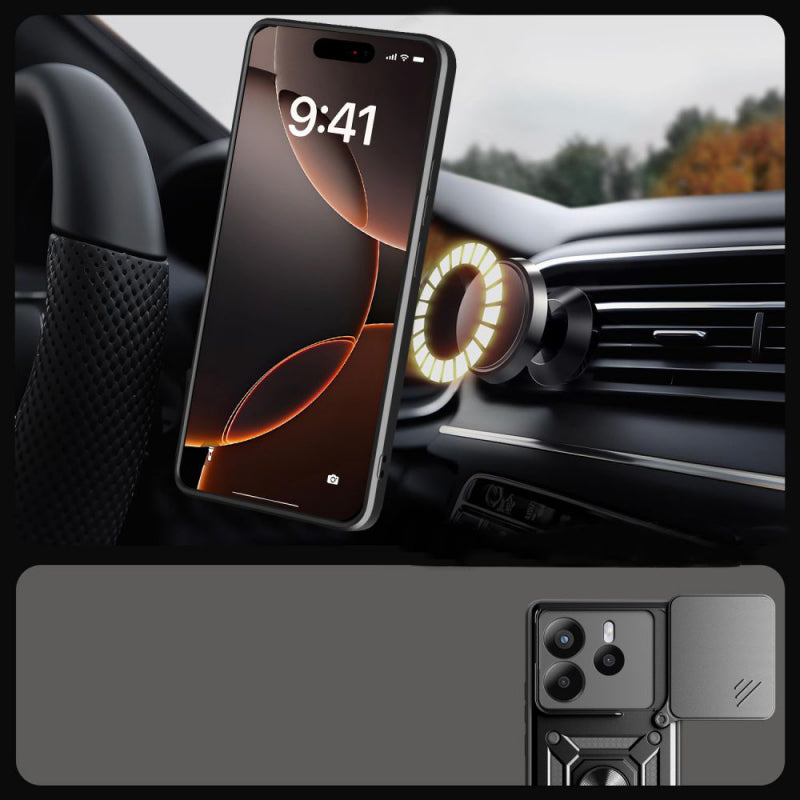 Husa pentru Xiaomi Redmi Note 14 4G (Standard), Techsuit, CamShield, Verde