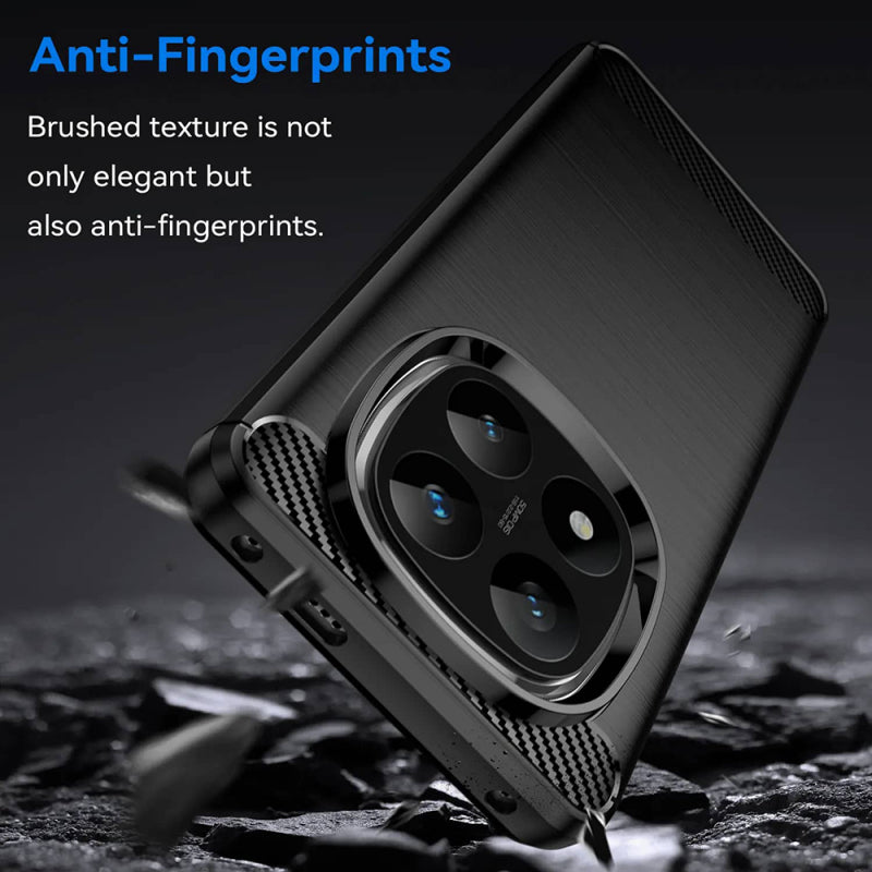 Husa pentru Xiaomi Redmi Note 14 Pro 4G, Techsuit, Carbon, Neagra