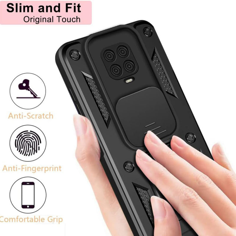 Husa pentru Xiaomi Redmi Note 9S / Note 9 Pro / Note 9 Pro Max, Techsuit, CamShield, Neagra
