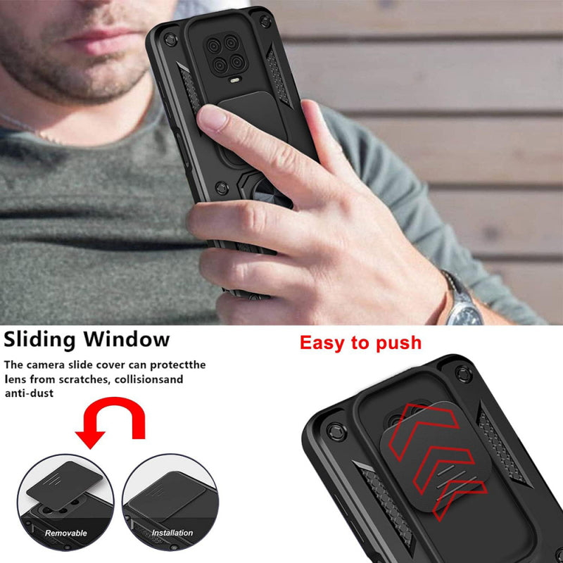 Husa pentru Xiaomi Redmi Note 9S / Note 9 Pro / Note 9 Pro Max, Techsuit, CamShield, Neagra