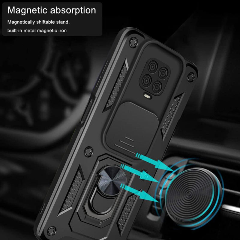 Husa pentru Xiaomi Redmi Note 9S / Note 9 Pro / Note 9 Pro Max, Techsuit, CamShield, Neagra