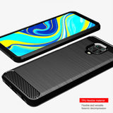 Husa pentru Xiaomi Redmi Note 9S / Note 9 Pro / Note 9 Pro Max, Techsuit, Carbon, Neagra