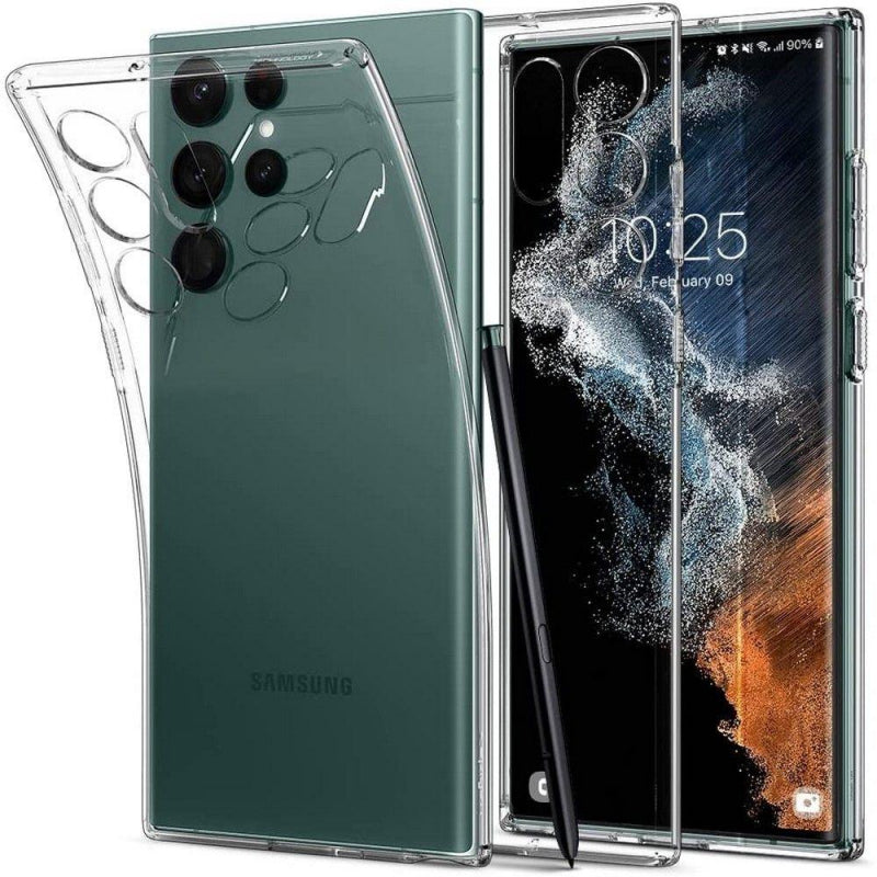 Husa pentru Samsung Galaxy S22 Ultra 5G S908, Spigen, Liquid Crystal, Transparenta ACS03912