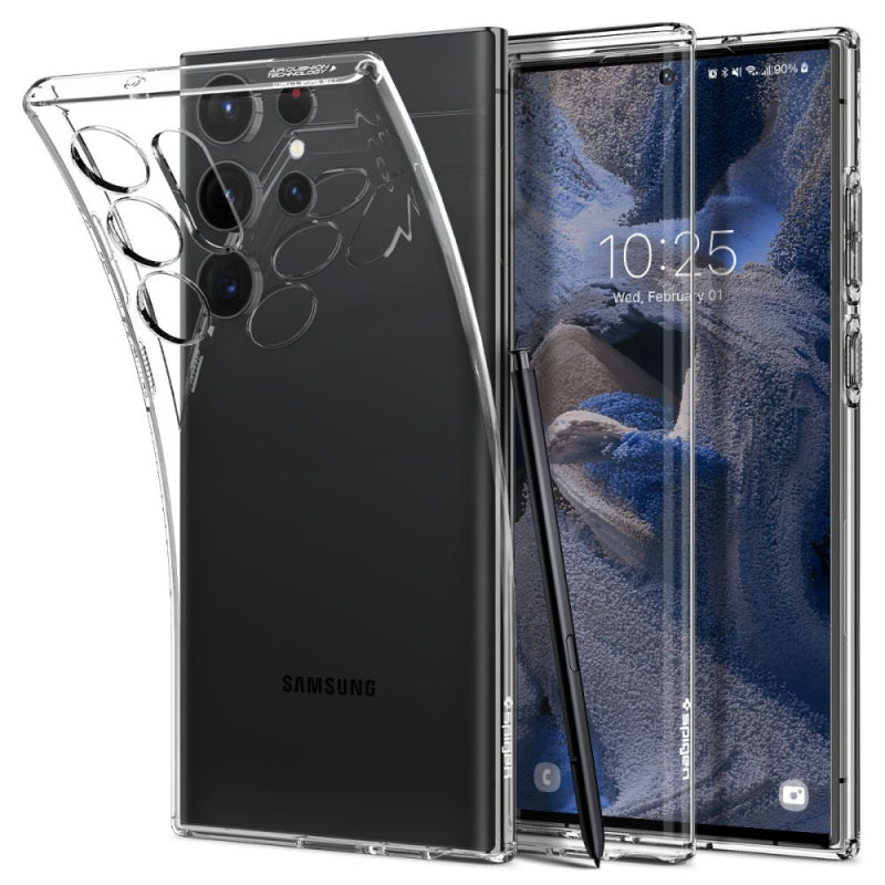 Husa pentru Samsung Galaxy S23 Ultra S918, Spigen, Liquid Crystal, Transparenta ACS05610