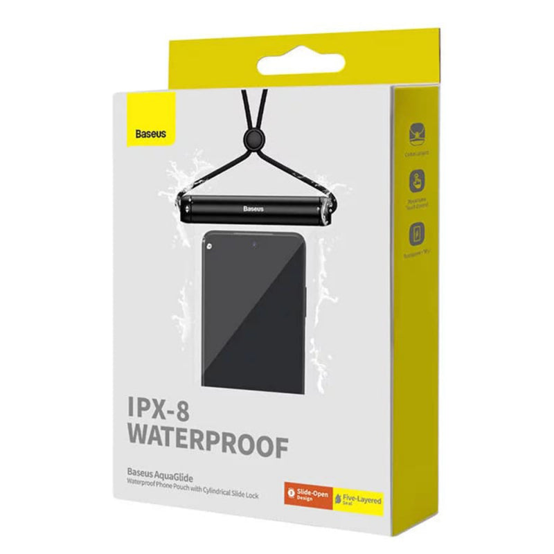 Husa Universala Waterproof, Baseus, AquaGlide Cylindrical, Alba P60263701213-00