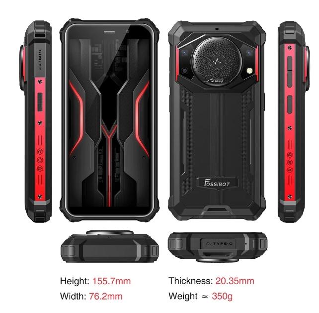 Telefon mobil FOSSIBOT F101P, Dual SIM, 4G, IPS 5.45-inch, Octa-Core, 10600mAh, Super Speaker 123dB, NFC, IP68, Android 13