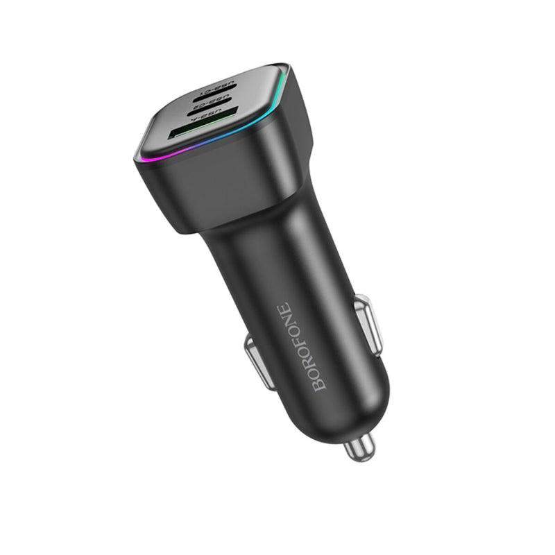 Incarcator Auto Borofone BZ28C Trophie, 60W, 3A, 1 x USB-A, 2 x USB-C