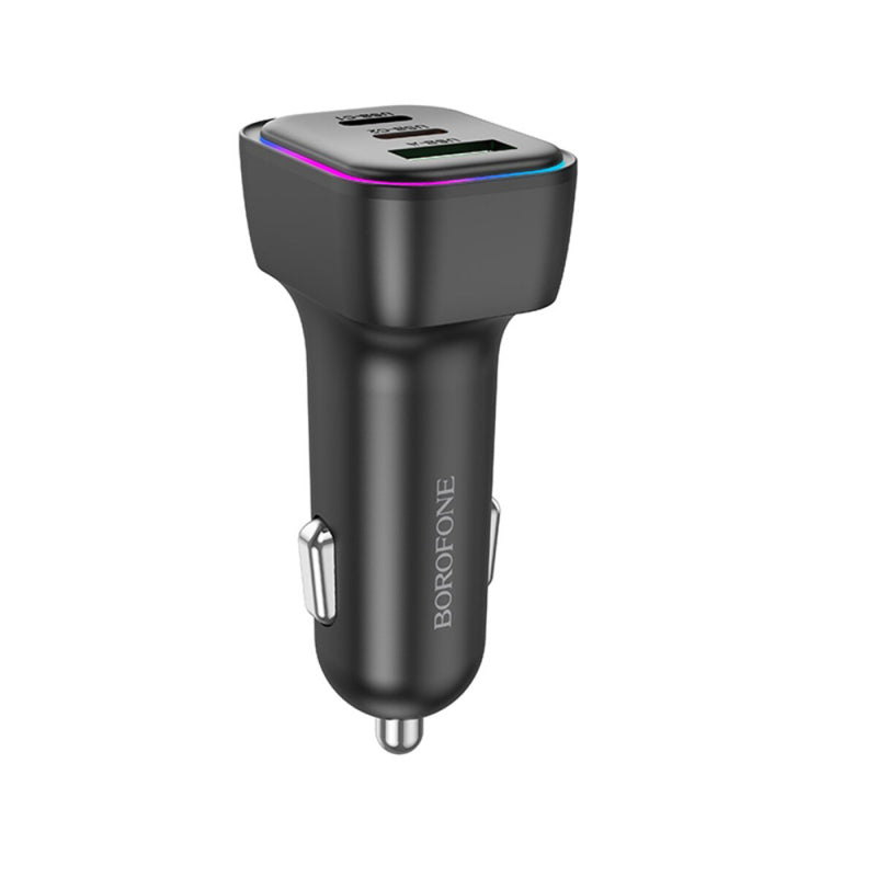 Incarcator Auto Borofone BZ28C Trophie, 60W, 3A, 1 x USB-A, 2 x USB-C