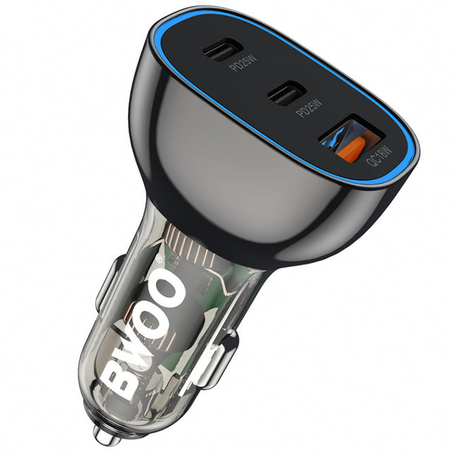 Incarcator Auto BWOO BO-CC96, 68W, 3A, 1 x USB-A - 2 x USB-C