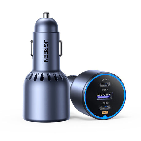 Incarcator Auto Cu Cablu USB-C UGREEN EC705, 130W, 5A, 1 x USB-A - 2 x USB-C