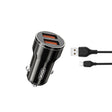 Incarcator Auto Cu Cablu USB-C XO Design CC48, 12W, 2.4A, 2 x USB-A
