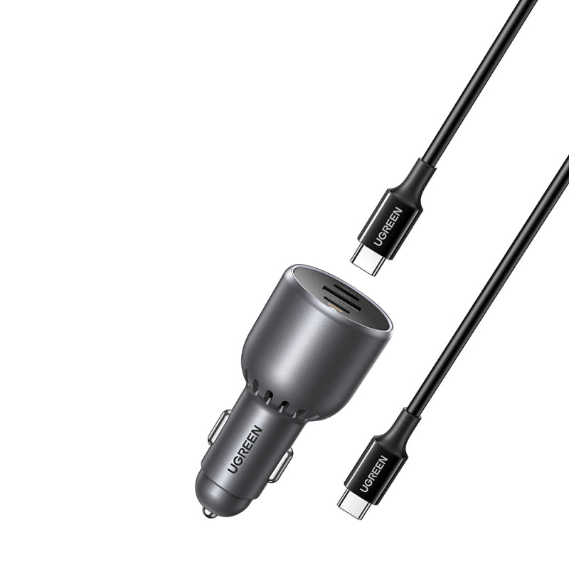 Incarcator Auto Cu Cablu USB-C UGREEN EC705, 130W, 5A, 1 x USB-A - 2 x USB-C