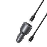 Incarcator Auto Cu Cablu USB-C UGREEN EC705, 130W, 5A, 1 x USB-A - 2 x USB-C
