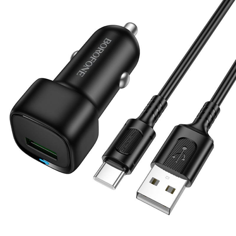 Incarcator Auto Cu Cablu USB-C Borofone BZ34 Cloud, 18W, 3A, 1 x USB-A