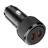Incarcator Auto HOCO NZ14B, 50W, 3A, 2 x USB-C
