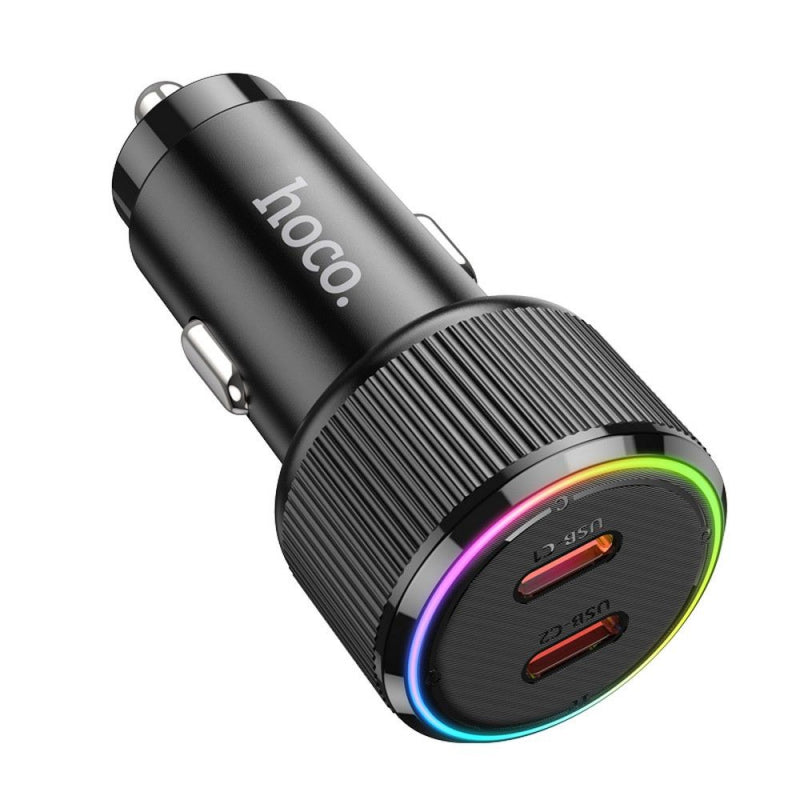 Incarcator Auto HOCO NZ14B, 50W, 3A, 2 x USB-C