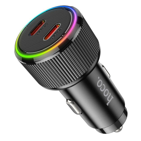 Incarcator Auto HOCO NZ14B, 50W, 3A, 2 x USB-C