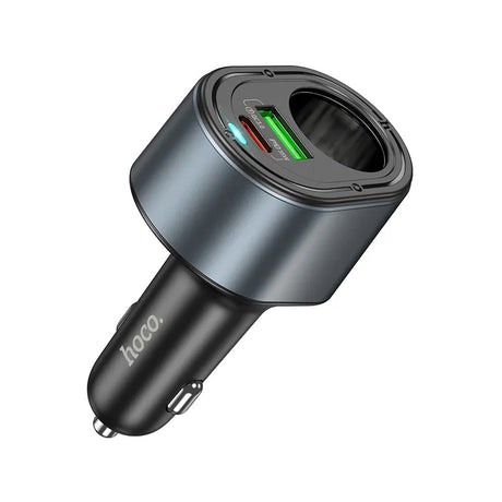 Incarcator Auto HOCO Z56, 35W, 3A, 1 x Extensie Bricheta - 1 x USB-A - 1 x USB-C