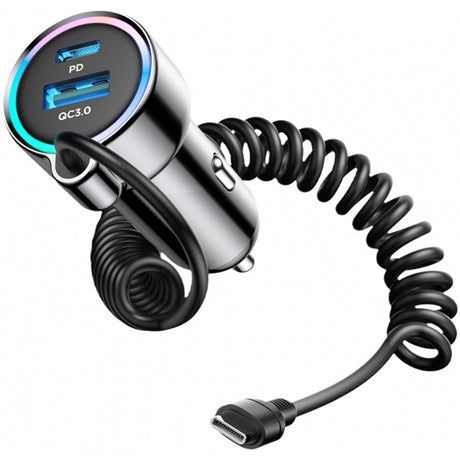 Incarcator Auto Joyroom JR-CL07, 60W, 3.4A, 1 x USB-A - 2 x USB-C