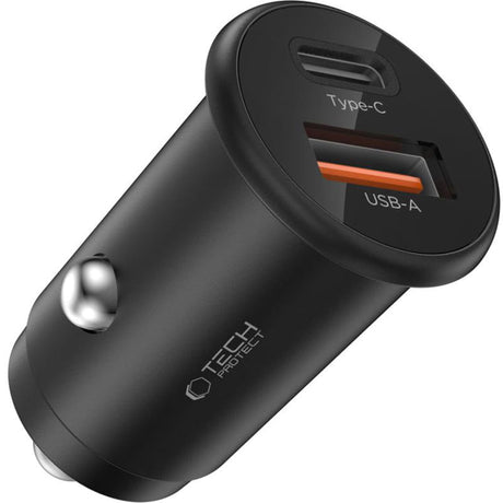 Incarcator Auto Tech-Protect CC02, 35W, 3A, 1 x USB-A - 1 x USB-C