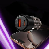 Incarcator Auto Tech-Protect CC03, 75W, 3A, 1 x USB-A - 1 x USB-C