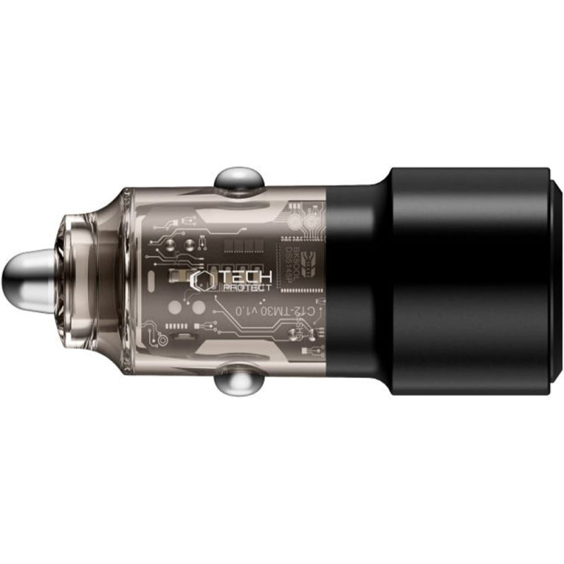 Incarcator Auto Tech-Protect CC03, 75W, 3A, 1 x USB-A - 1 x USB-C