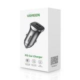 Incarcator Auto UGREEN CD130, 24W, 3A, 1 x USB-A - 1 x USB-C