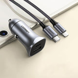 Incarcator Auto UGREEN CD130, 30W, 3A, 1 x USB-A - 1 x USB-C