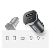 Incarcator Auto UGREEN CD130, 24W, 3A, 1 x USB-A - 1 x USB-C
